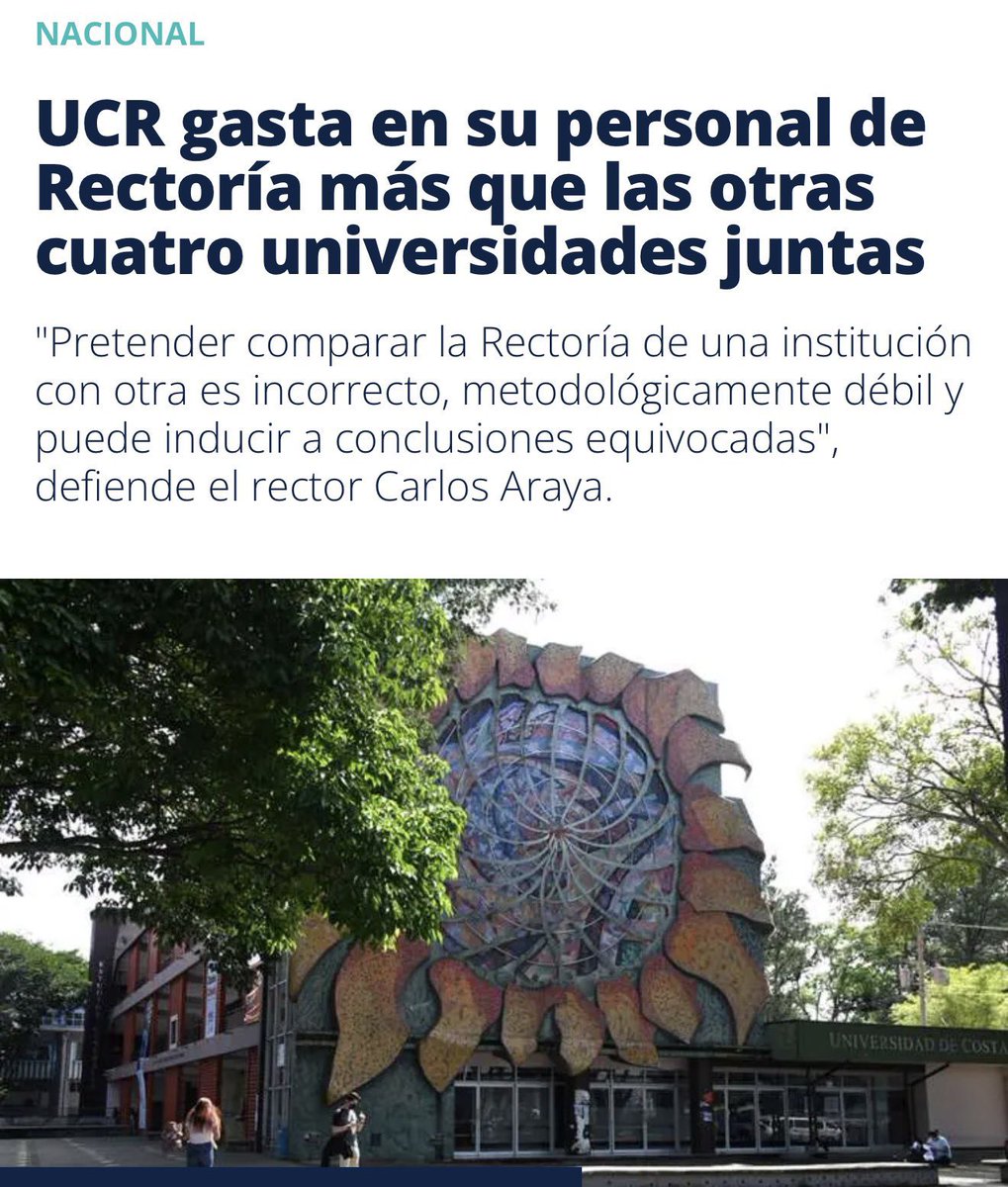 Qué fácil hablar de presupuesto insuficiente con datos clarísimos, pero cuando toca explicar por qué una Rectoría cuesta 79,6 millones de colones al mes, de pronto todo se vuelve “técnico”.