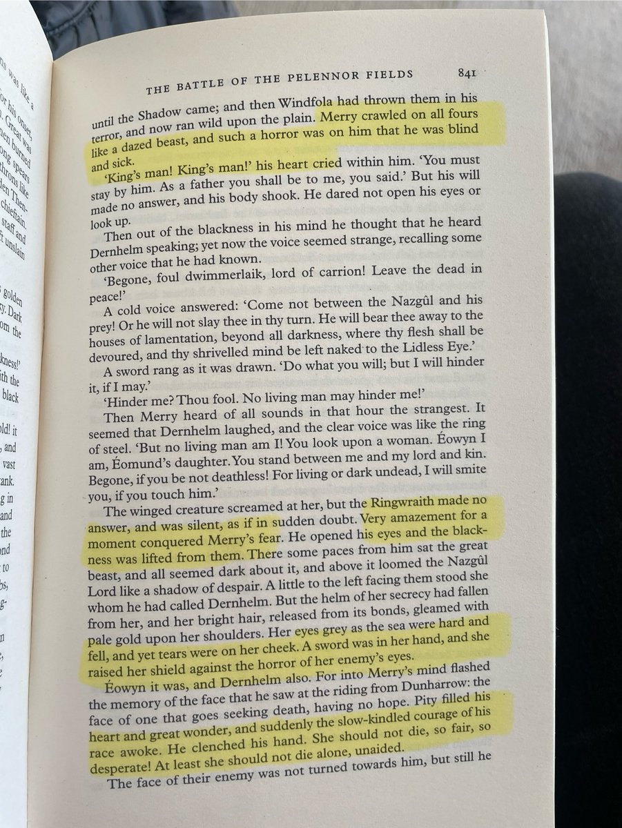 Beau_ruby's tweet photo. @Five9WithShoes @bananaboingo @yandjoshi She did prove it- she faced the fell winged beast and won, faced the Nazgûl’s black breath, which many times is stated to cause darkness and despair over men, causing them to run and cower. She inspired Merry to fight his own horror. Later she found fulfilment in healing others. https://t.co/ov1X28JYPB