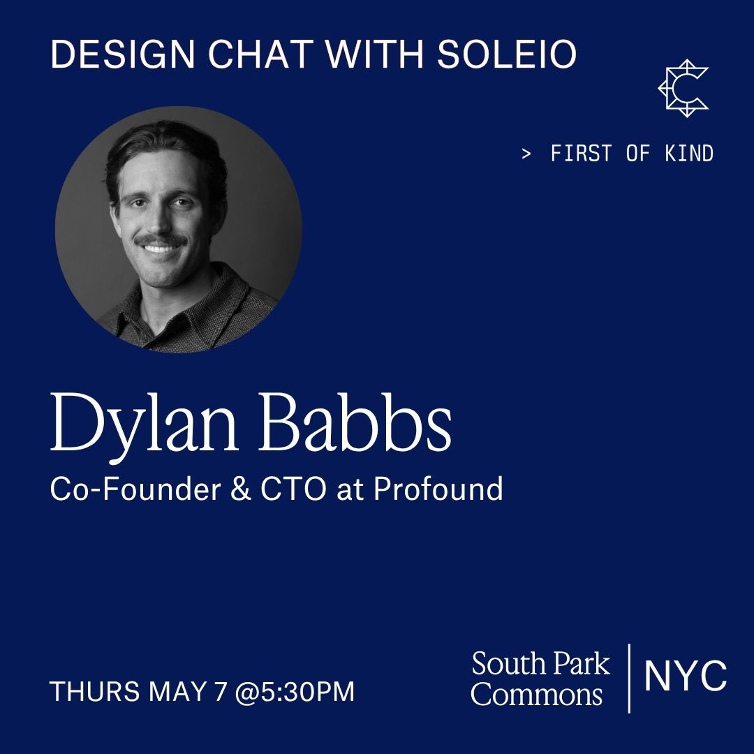 soleio's tweet photo. Live from New York!

SPC Design Chat with @dbabbs in collaboration with @firstofkind and @southpkcommons

Thu, May 7 @ 5:30pm

This is a first of its kind design event. @tryprofound is building a marketing platform for AI. https://t.co/29EYG9vsRq