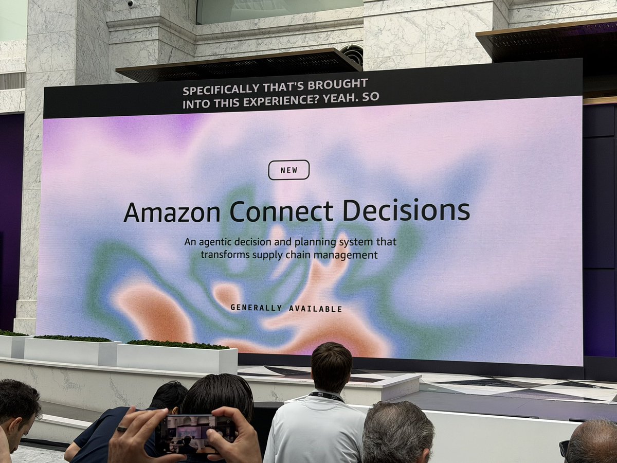 tcrawford's tweet image. AWS leaning into their own incredibly complicated supply chain experience

New: Amazon Connect Decisions

#CIO #AI #Cloud #WhatsNextWithAWS