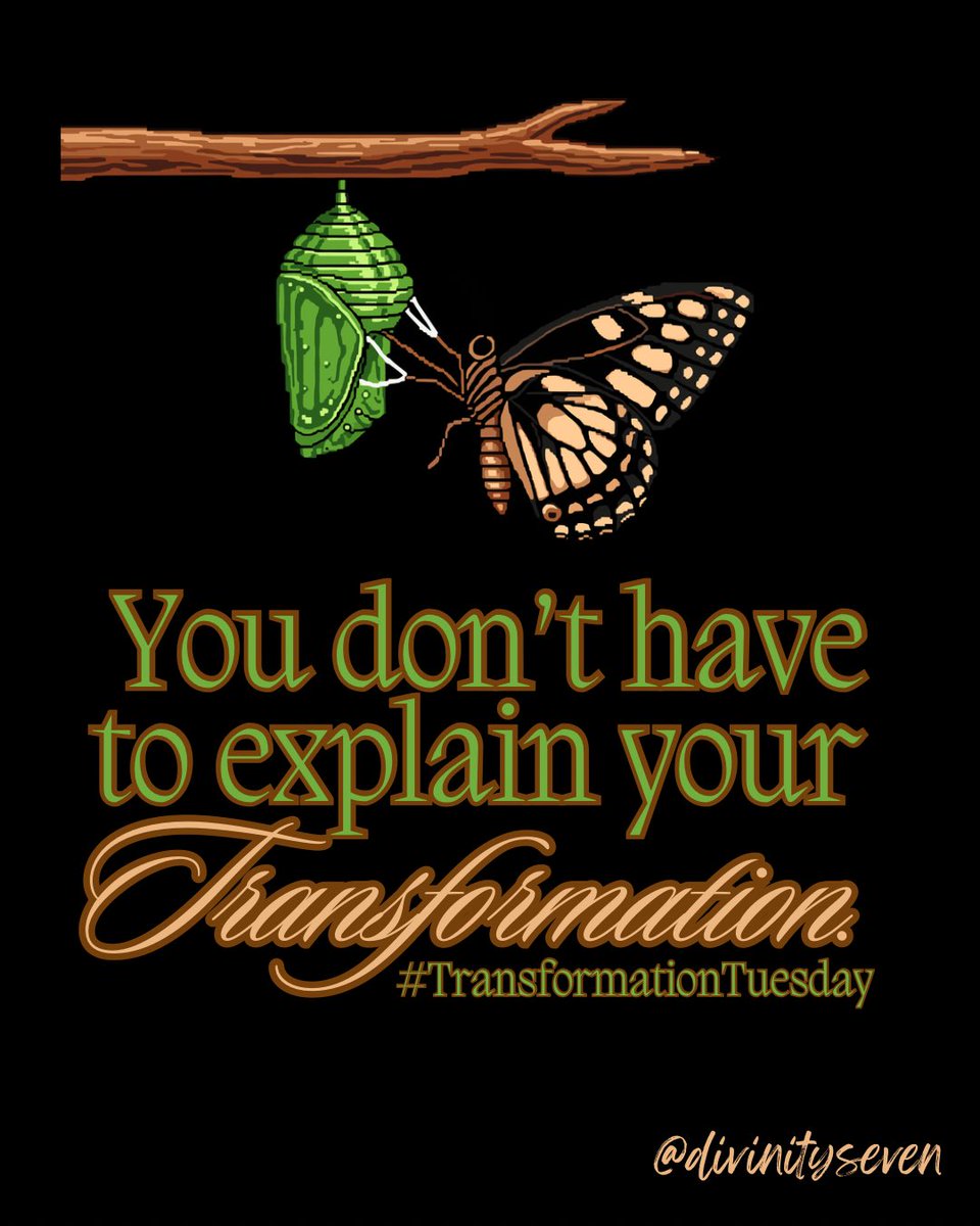 SevenDivinity's tweet image. #TransformationTuesday 
Not everything needs to be explained.

🙅🏽‍♀️Not your growth.  
🙅🏽‍♀️Not your boundaries.  
🙅🏽‍♀️Not your decisions.

Some transformations are meant to be felt, not announced. Protect your peace and keep moving.✨➡️