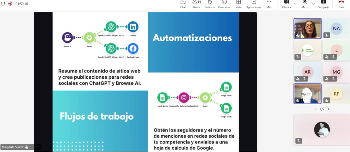 Mesascomercio's tweet photo. El marketing con IA ya no es tendencia, es presente🚀.
En el webinar liderado por Margarita María Suárez exploramos cómo co-crear estrategias más auténticas, humanas y efectivas con inteligencia artificial.

Innovar también es saber comunicar mejor💡.

#ConectandoSectores https://t.co/58YfSSjDKm
