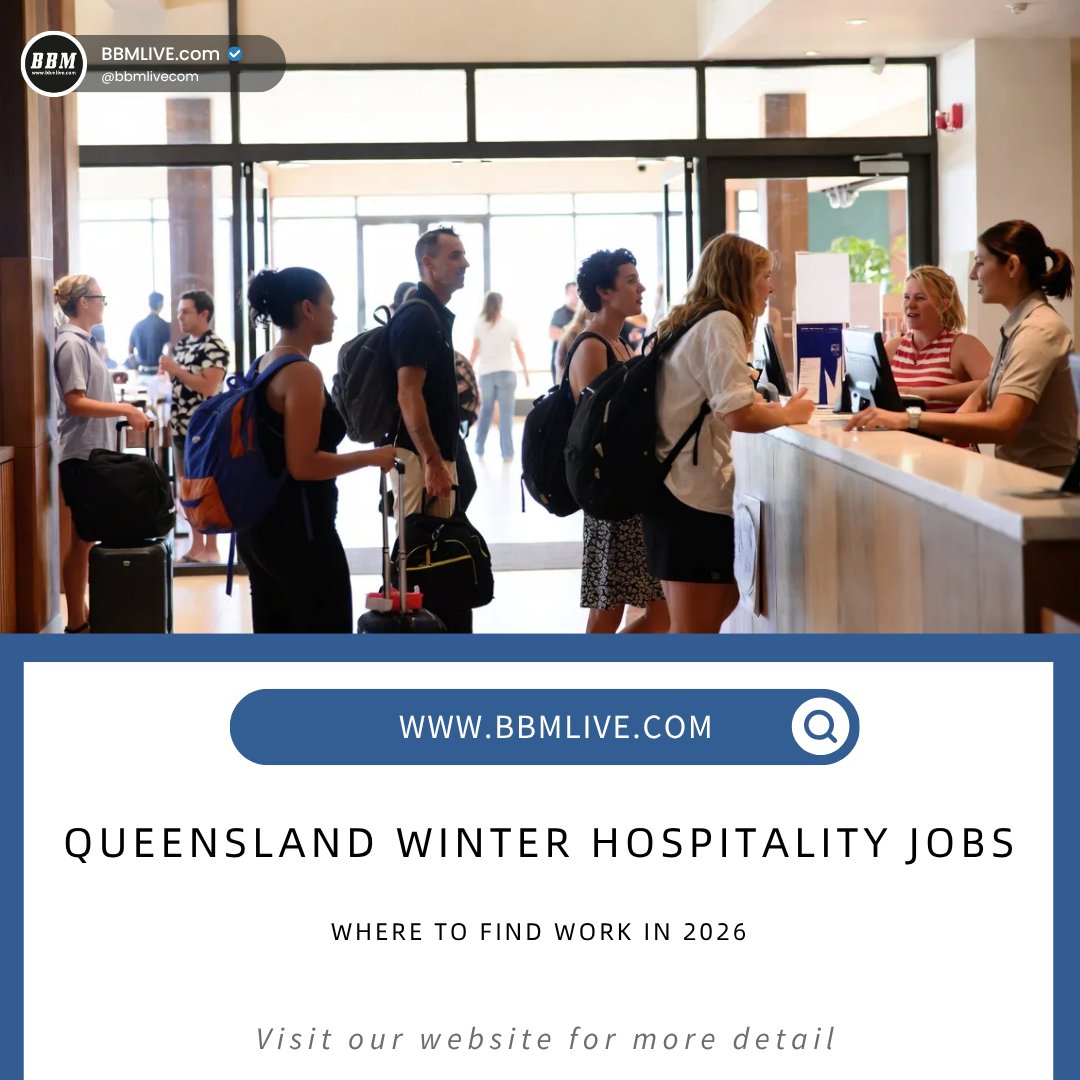 BbmliveNews's tweet image. 📷 Looking for Your Next Big Break in the Sunshine State? 📷
Read More - bbmlive.com/winter-hospita…

#QueenslandJobs #HospitalityLife #WorkAndTravel #SunshineState #WinterInQueensland #JobHuntingAU #CairnsLife #GoldCoastJobs #HospitalityCareers