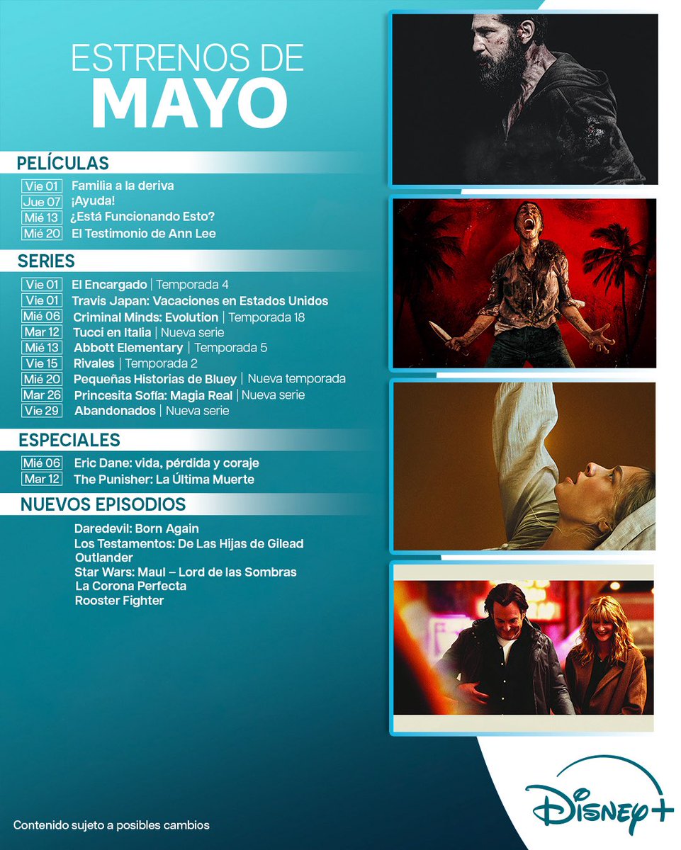 Estas son las novedades de mayo en Disney+.