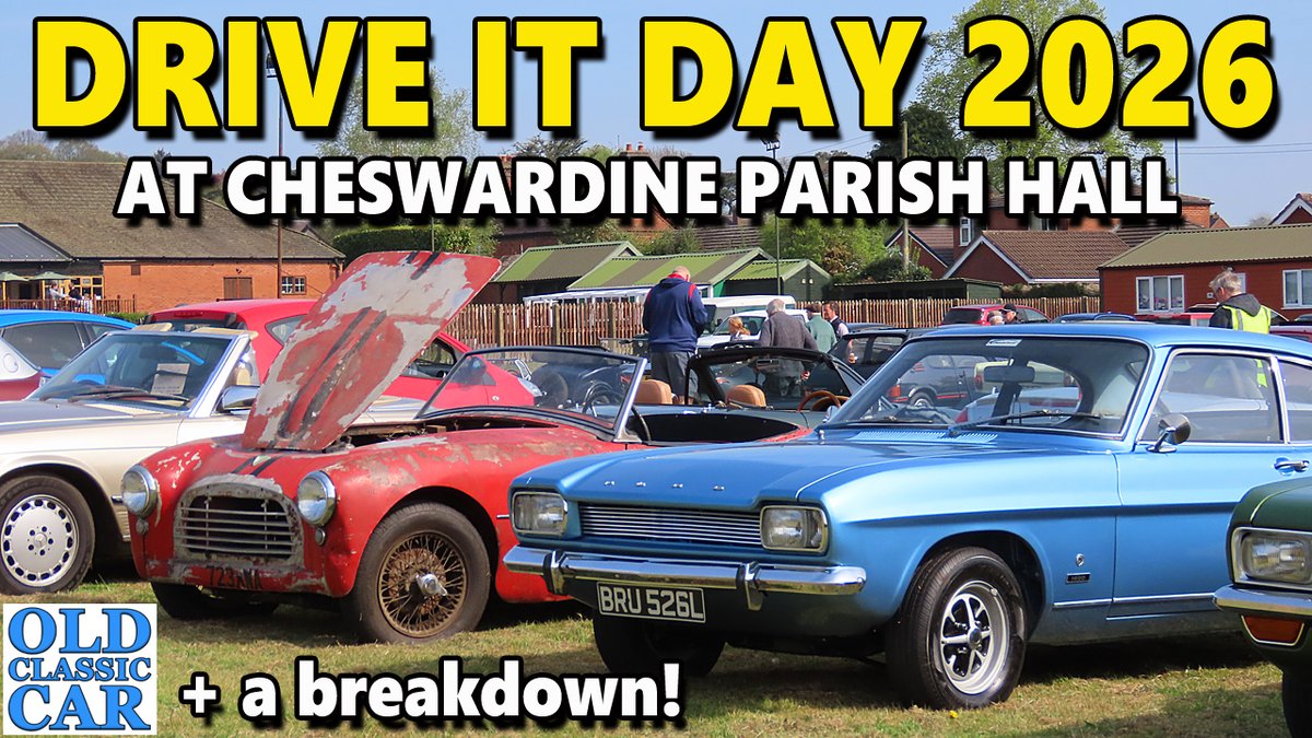 oldclassiccar's tweet photo. Ok https://t.co/phVfq1kyE0 went live earlier, which saw us spend Drive It Day morning at a very agreeable classic gathering in Cheswardine, following in the pm by a trundle by Triumph that almost went to plan. #driveitday #shropshire https://t.co/ea74M9j4ML