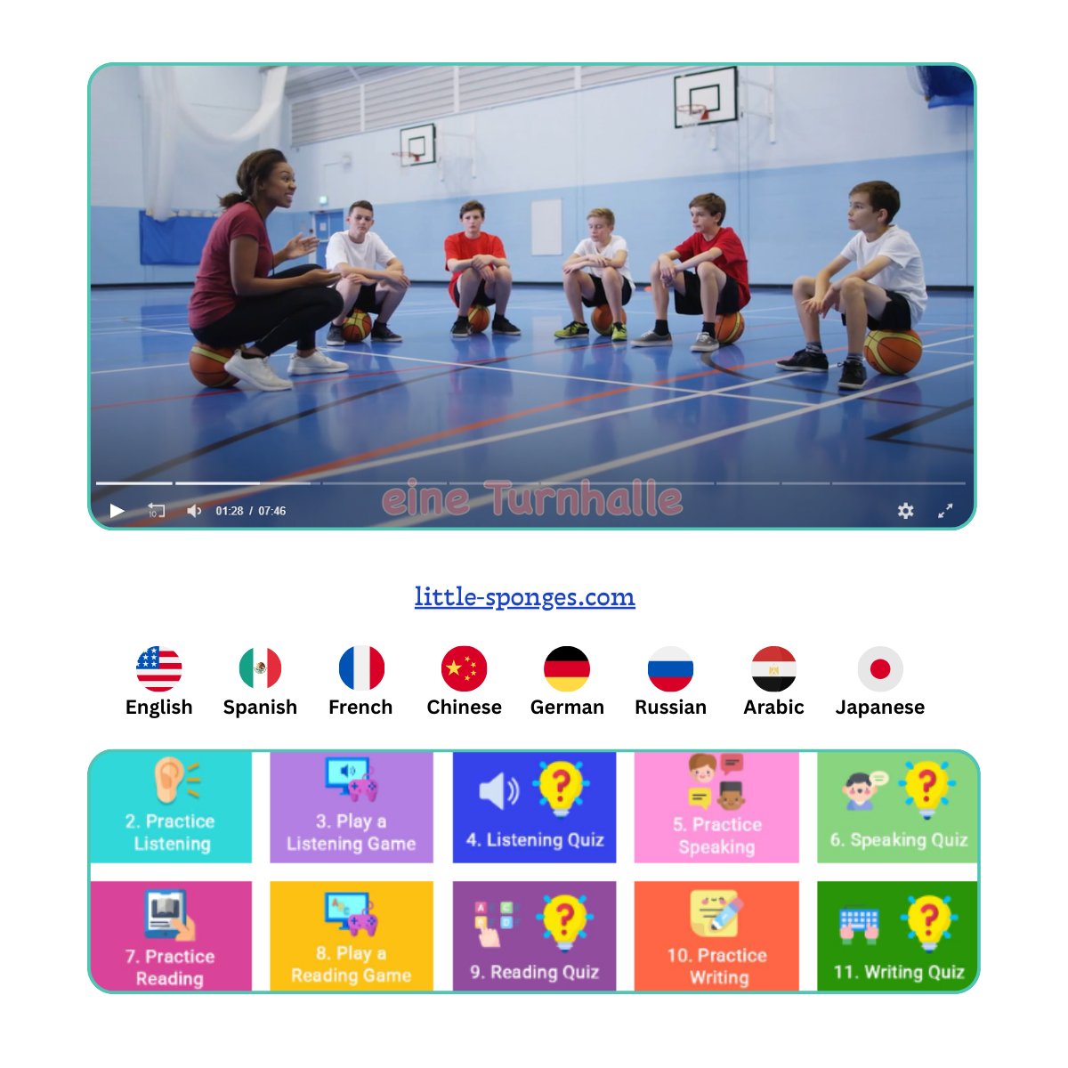 Little_Sponges's tweet photo. 🏃‍♂️💥 Gym Adventure with Little Sponges®! Stay active while building vocabulary &amp; language skills through games, movement &amp; fun. 🎽🌍

👉 https://t.co/8L1HmeAKCp

#LittleSponges #GymAdventure #EdTech #LanguageLearning #Multilingual #FunEducation #AdventureLearning #WorldLanguages https://t.co/yjucIAo5HJ