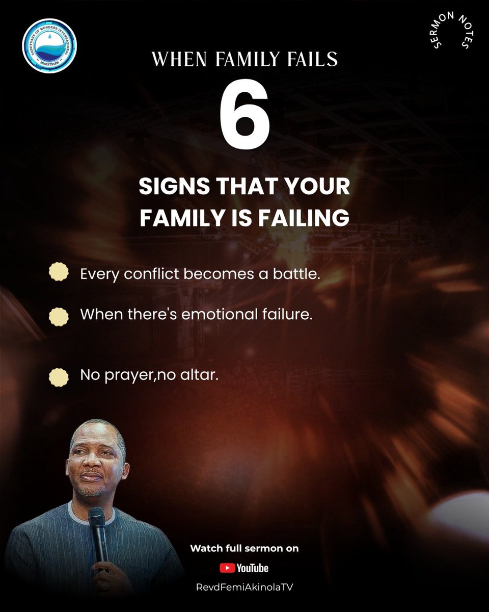 SowimOfficial's tweet image. Sermon notes from our Sunday Service.

Swipe through for a reminder 

Don’t miss Breakthrough Service tomorrow by 7am.

Watch the full sermon by rebroadcast on YouTube via: RevdFemiAkinolaTV

#SOWIM #RevdFemiAkinola #SermonNotes