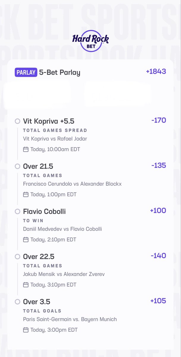 queenofparlay's tweet image. Tennis/Soccer Parlay +1800⚽️🎾

t.me/+C67-h9c2DRZlM…

#Gambling𝕏 #Fanduelparlays #tennis