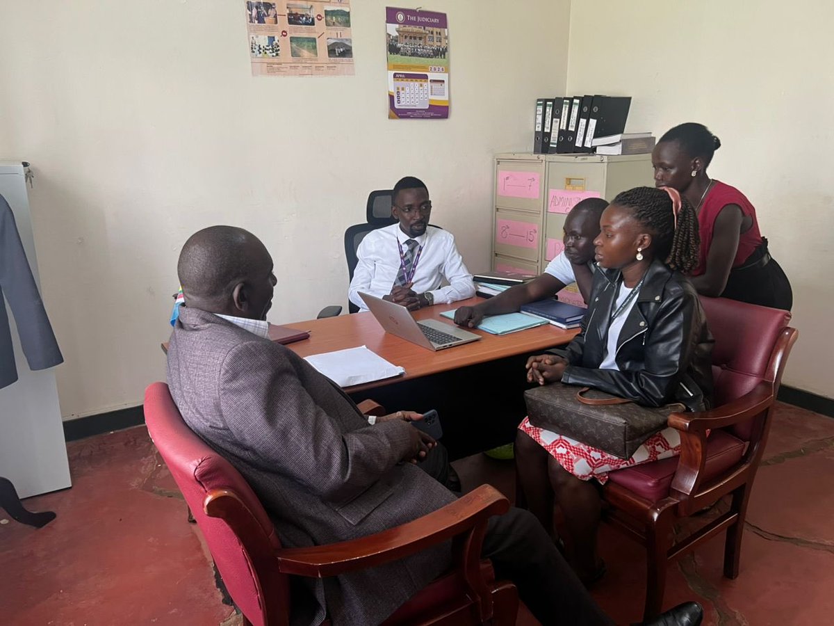JudiciaryUG's tweet photo. A team from the Uganda Revenue Authority (URA) today paid a courtesy visit to Dokolo Chief Magistrate’s Court, in a move aimed at strengthening collaboration and improving service delivery for court users.

The delegation was led by Mr Henry Patrick Ariong, Manager Finance Tax Refunds, included Ms Mukisa Anita, Officer Finance Petroleum Refunds. They engaged with HW HW Muzeyi Vicent, Magistrate Grade I before sensitising the court users.

Mr. Ariong explained that the visit was intended to deepen cooperation between the courts and URA, while also ensuring that court users are well informed about procedures for applying for tax refunds in cases of payment errors. He emphasized that taxpayers, particularly those paying court fees, should be aware that erroneous payments do not result in a loss, as refunds can be processed online without the need for long-distance travel.

The URA team also conducted a sensitisation session for court staff on the online tax refund application process, with the expectation that staff will support and guide court users who encounter such challenges.

During the visit, the URA officials commended the high standards of service delivery and customer care at Dokolo Chief Magistrate’s Court. HW Muzeyi was hailed for his dedication and teamwork.

HW Muzeyi thanked the URA team for the outreach and reiterated his commitment to guiding court users on proper procedures. He noted that justice extends beyond adjudication, emphasizing that it begins with ensuring that court users are informed, supported, and empowered throughout their interaction with the justice system