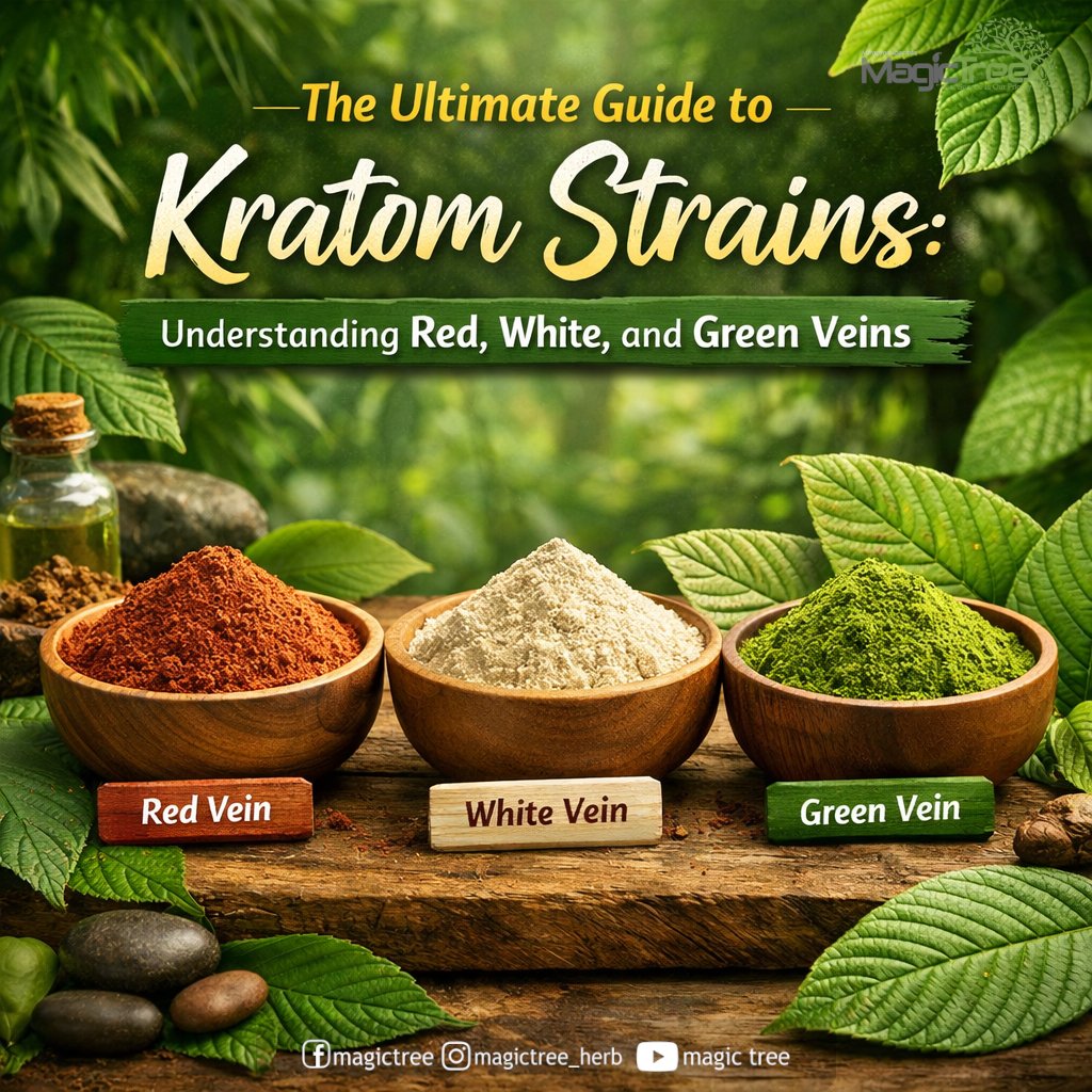 Magictree_K's tweet photo. The Ultimate Guide to Kratom Strains: Understanding Red, White, and Green Veins

Let’s discuss in the comments! Learn more visit official website Magic Tree click link in bellow!
https://t.co/ZUNe7atJYF

#Kratom #KratomIndustry #HerbalExport #NaturalProducts #BotanicalBusiness https://t.co/BqP0zY28pc