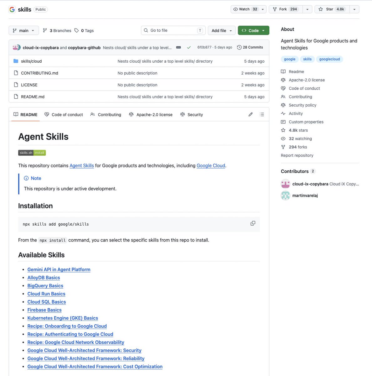 Official Google Agent skills are now live.

GitHub Repo: github.com/google/skills