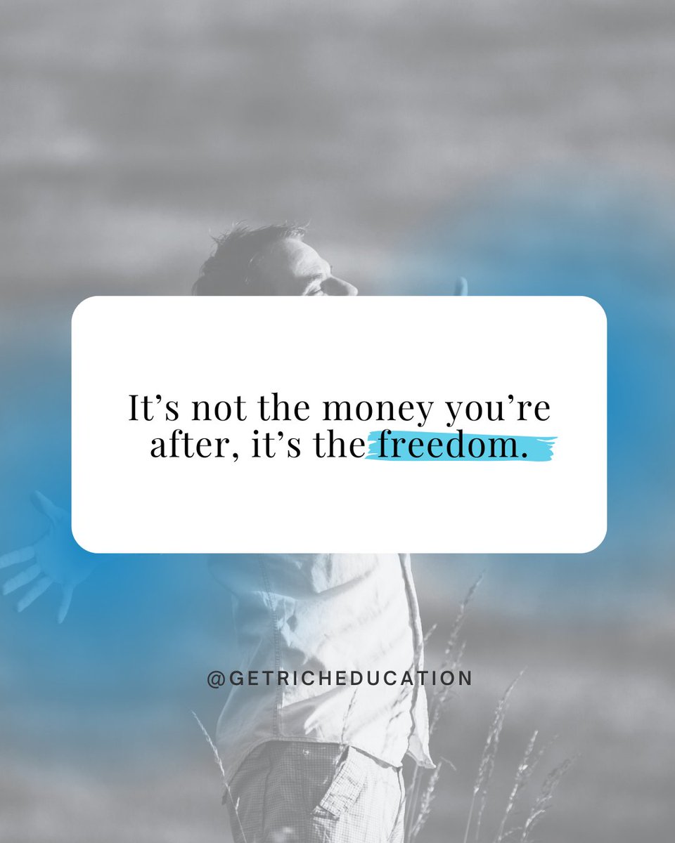 Keith Weinhold reminds us that the ultimate goal isn't just wealth, but the freedom it provides. Chase financial independence! 

I'm writing more about this topic in our newsletter.

Are you subscribed? You can sign up for free by clicking the link in bio.⁠
⁠
#FinancialFreedom