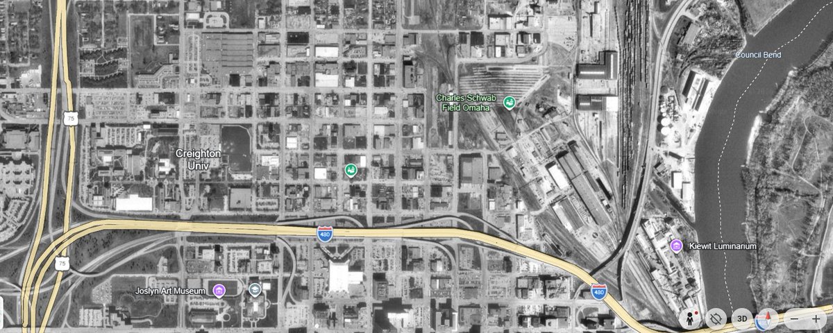Creighton campus and north downtown growth, 1993 -> 2023