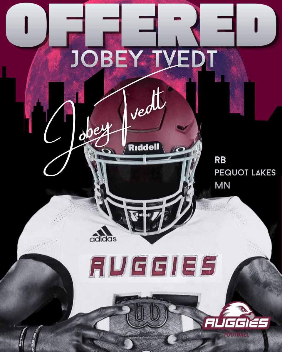 jobey_tvedt's tweet photo. After a great camp this weekend I am blessed to receive my first college offer from Augsburg university! π #ATTACKSUCCESS @KIJUANWARE @Pequotfootball https://t.co/IrLx0NyyTS