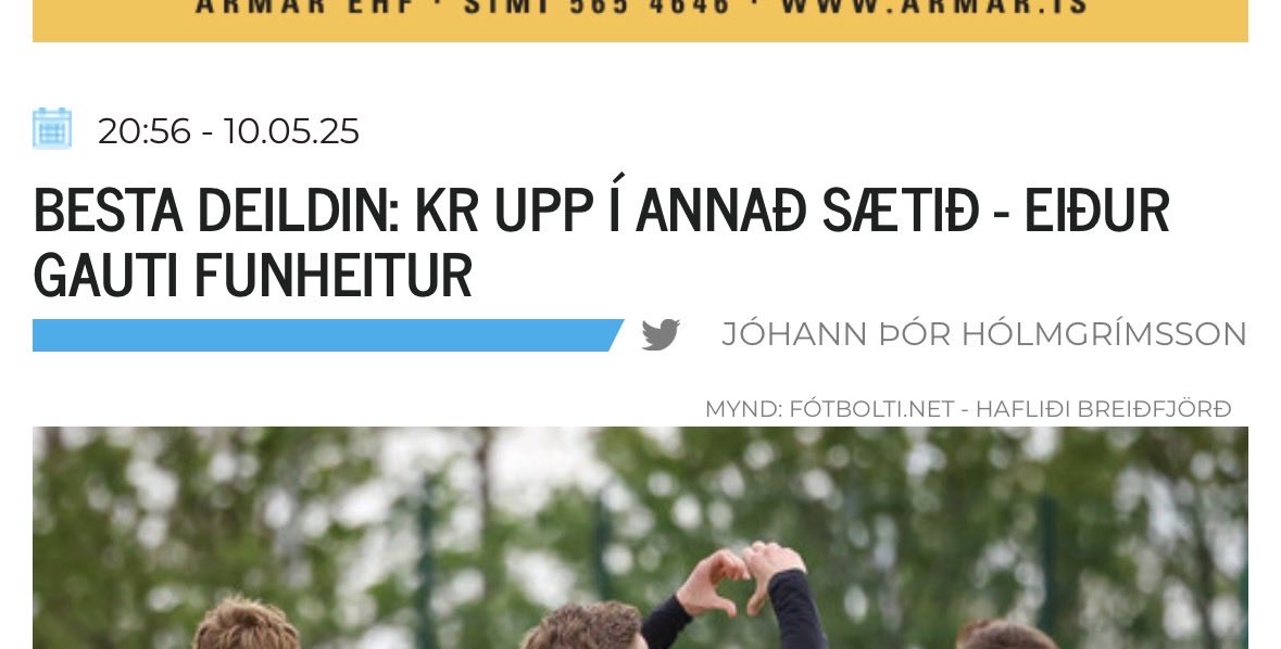 Ari29677948's tweet photo. @kristjanoli KR voru lélegir eftir byrjunina í fyrra. Voru í 2.sæti 10. Maí , eftir 6 umferðir. https://t.co/7PkB5bGM6T