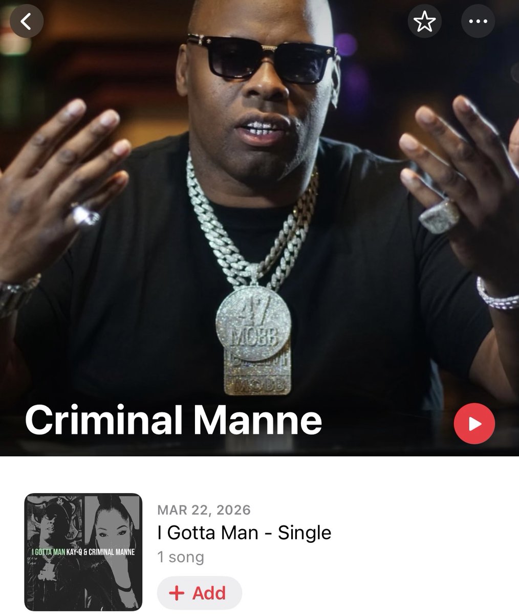WiseGirlent's tweet image. 🗣️Check It Out: Criminal Manne’s [entire #music repertoire] available now on #AppleMusic ‼️

#Download Now ‼️

Link: 🔗 &amp;gt; music.apple.com/us/artist/crim…