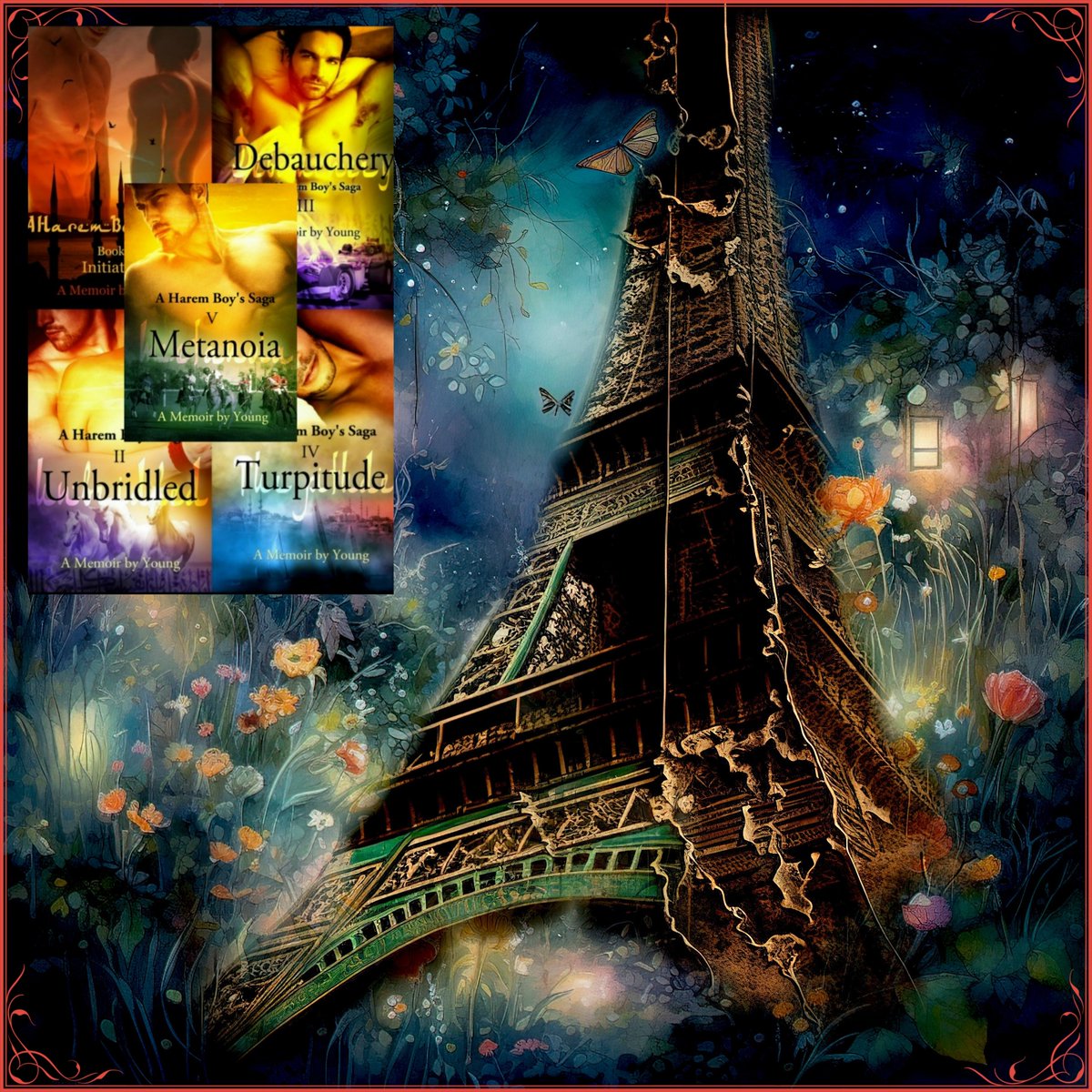 BernardFoo85867's tweet image. A Harem Boy's Saga: a memoir by Young (a 5-book series) amzn.to/1FMlHVY is a #lovestory between a young man and his chaperone while maneuvering through the mine-fields of a Middle Eastern harem in the mid-1960s.
#bookrecommendation #BookBoost #bookaday