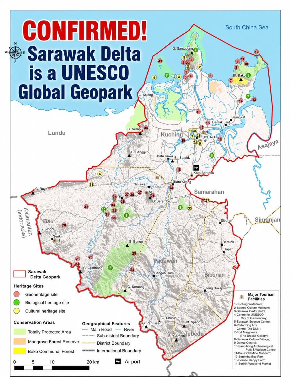 NzaaafNmzo's tweet image. 🚨 خبرٌ رائعٌ لساراواك! 

تمّ الاعتراف رسميًا بدلتا ساراواك كمنتزه جيولوجي عالمي تابع لليونسكو! 🌿🌍

من كهوف الحجر الجيري القديمة إلى الثقافات الأصلية النابضة بالحياة، أصبحت منطقتنا وجهةً عالميةً مميزة. 

اقرأ القصة كاملةً هنا! 👇
kuchingborneo.info/its-official-s…

#SarawakDelta #UNESCO