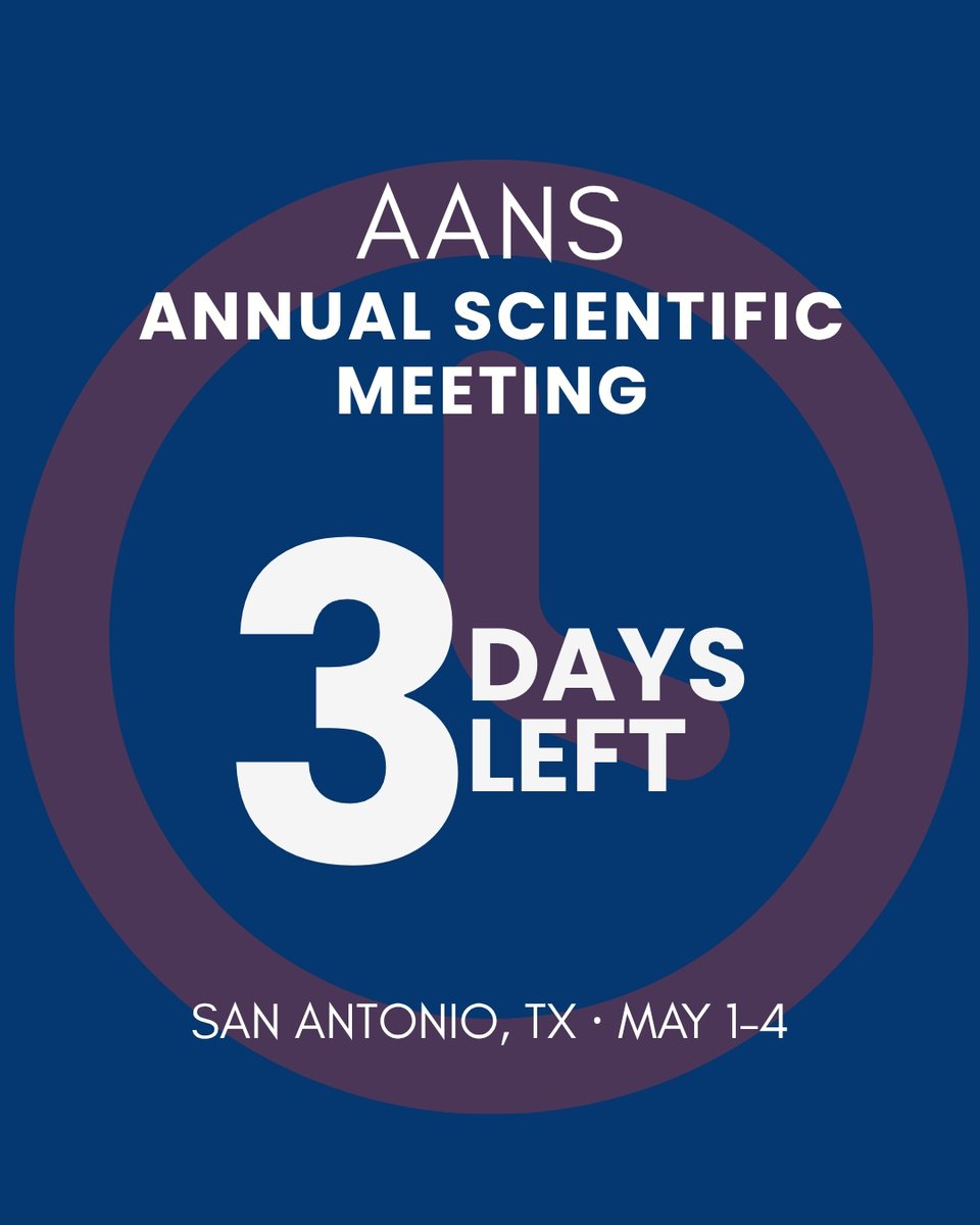 cvsection's tweet image. The countdown is on!

Join us at the @aansneuro Annual Meeting this week!

🗓 CV Section Meet &amp;amp; Greet
📍 May 1 | 1:00–1:30 PM (before the EC Meeting)

An exclusive invitation. A unique perspective. Will we see you there?