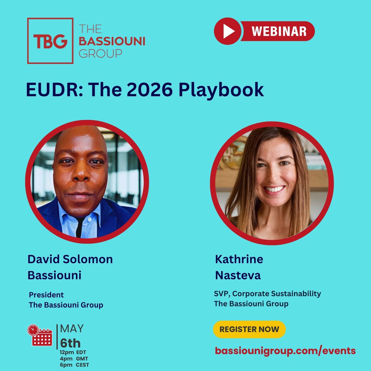 BassiouniGroup's tweet photo. Be sure to register for our upcoming May 6th #EUDR webinar and gain key insights and best practices. 

Sign up here👉https://t.co/nBSaPLfupP

This is specifically designed for #SupplyChain, #Regulatory, #Sustainability &amp; #Legal professionals.

#Europe #EU #climate #environment https://t.co/ytrgamf61t