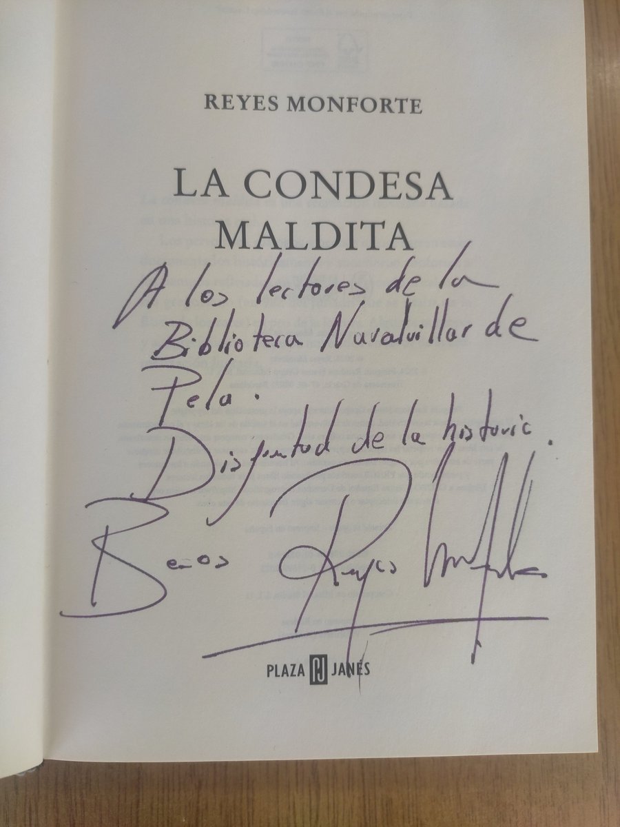 bibliopela's tweet photo. Sumamos dos nuevas obras a nuestra colección de "Libros firmados por el autor". En este caso han sido autoras: Reyes Monforte Y Paloma Sánchez-Garnica.
#bibliotecasvivas #NavalvillardePela https://t.co/dYDEhPhDj8