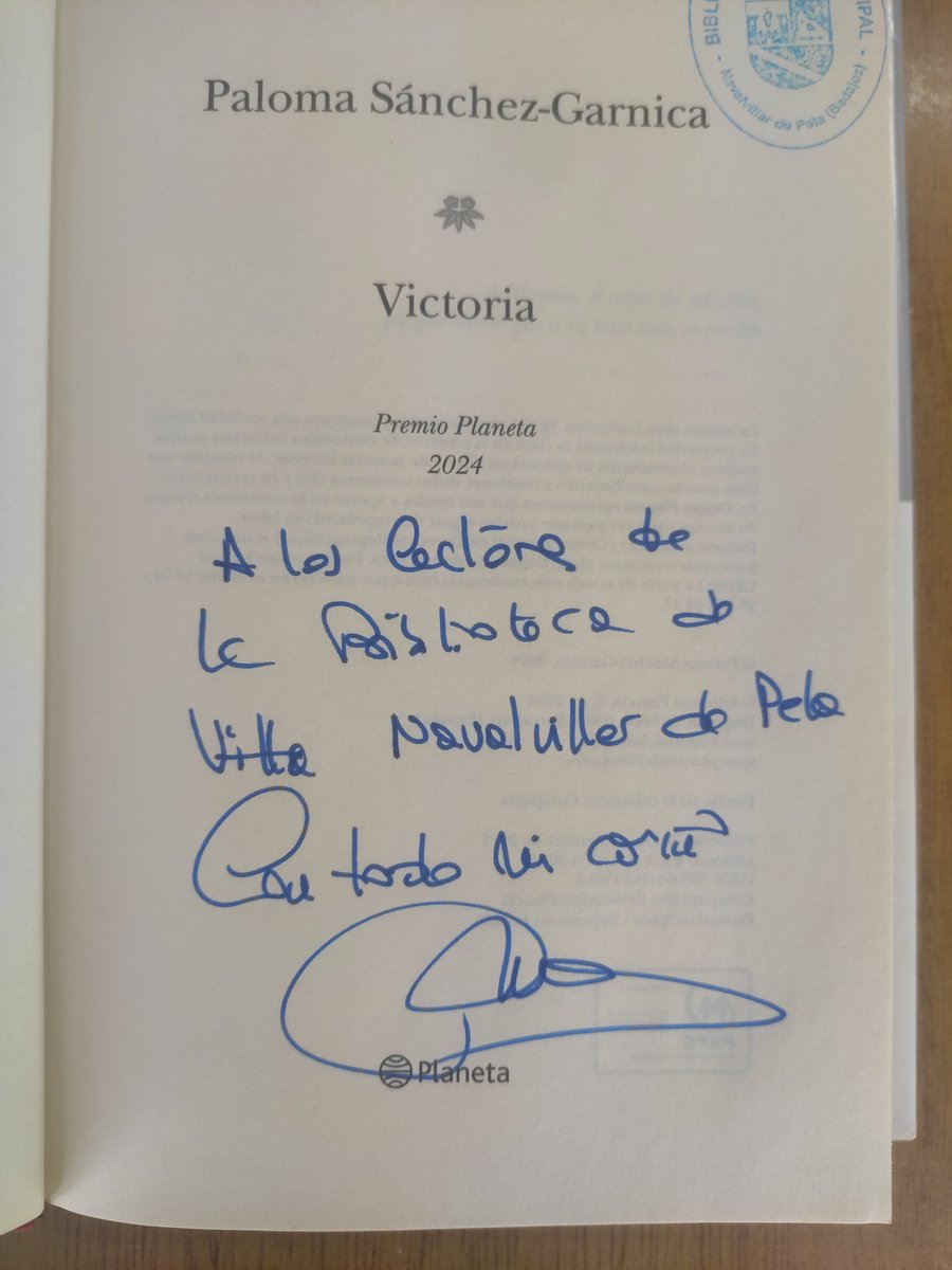 bibliopela's tweet photo. Sumamos dos nuevas obras a nuestra colección de "Libros firmados por el autor". En este caso han sido autoras: Reyes Monforte Y Paloma Sánchez-Garnica.
#bibliotecasvivas #NavalvillardePela https://t.co/dYDEhPhDj8