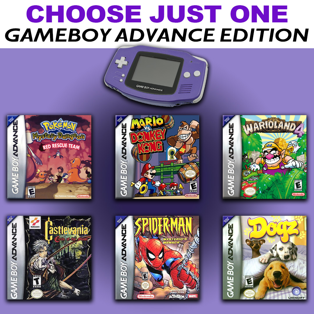 DKOldies's tweet image. Which game are you going with?
.
.
#retrogaming #gaming #gameboy #gameboyadvance #nintendo
