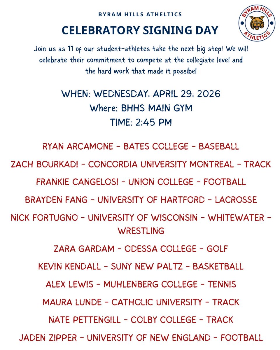 Byram Hills Athletics tweet media
