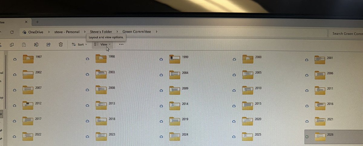 SteveHammon's tweet photo. 30 years of green committee meetings @tcgandcc! https://t.co/s8SFJlPZHd