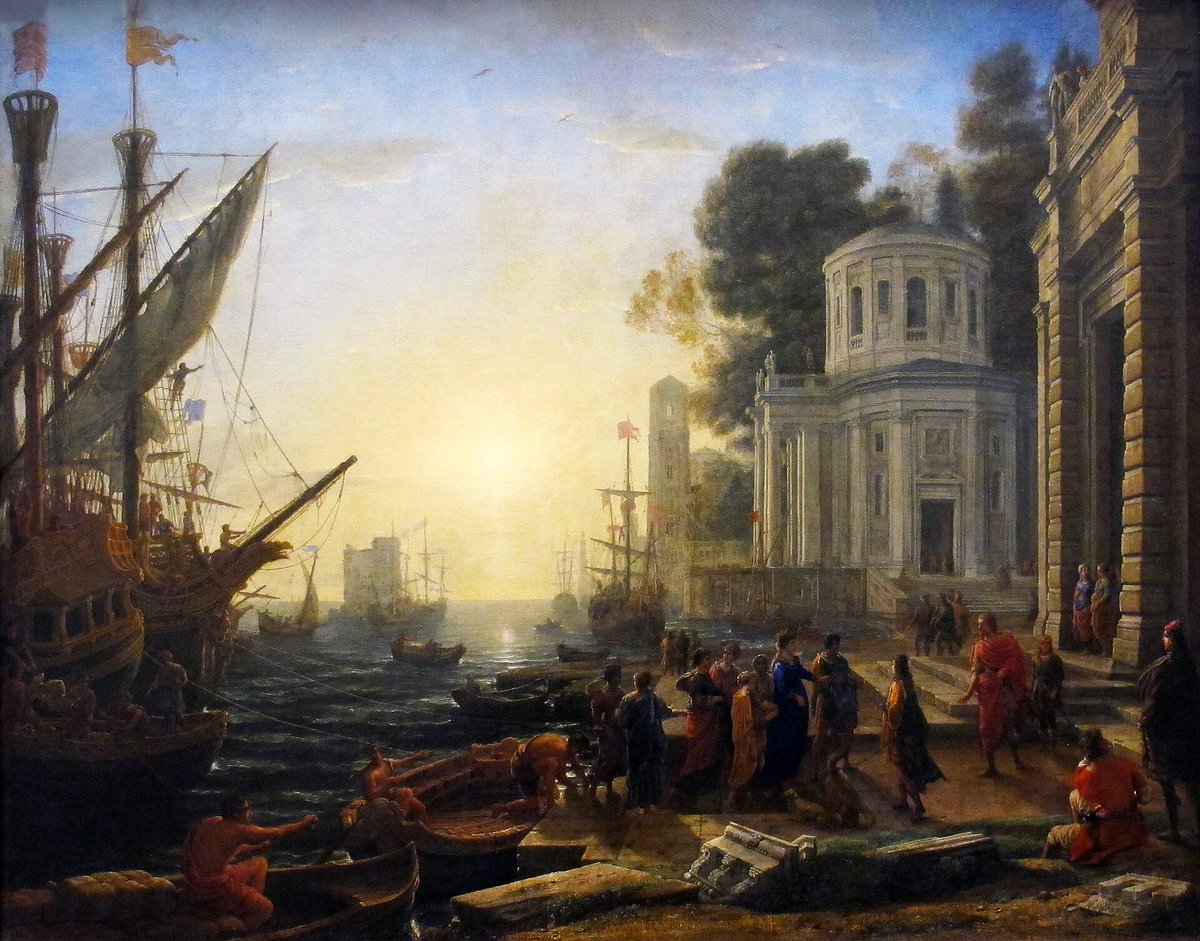 TomasMu73833924's tweet image. 'El desembarco de Cleopatra en Tarso'
Creación de 1642 / 1643.
Técnica: Óleo sobre lienzo.
Dimensiones: 119 × 170 cm.
Ubicación: Museo del Louvre, París, Francia.
Autor: Claude Lorrain (francés, c. 1600-1682)
#arts #paintings