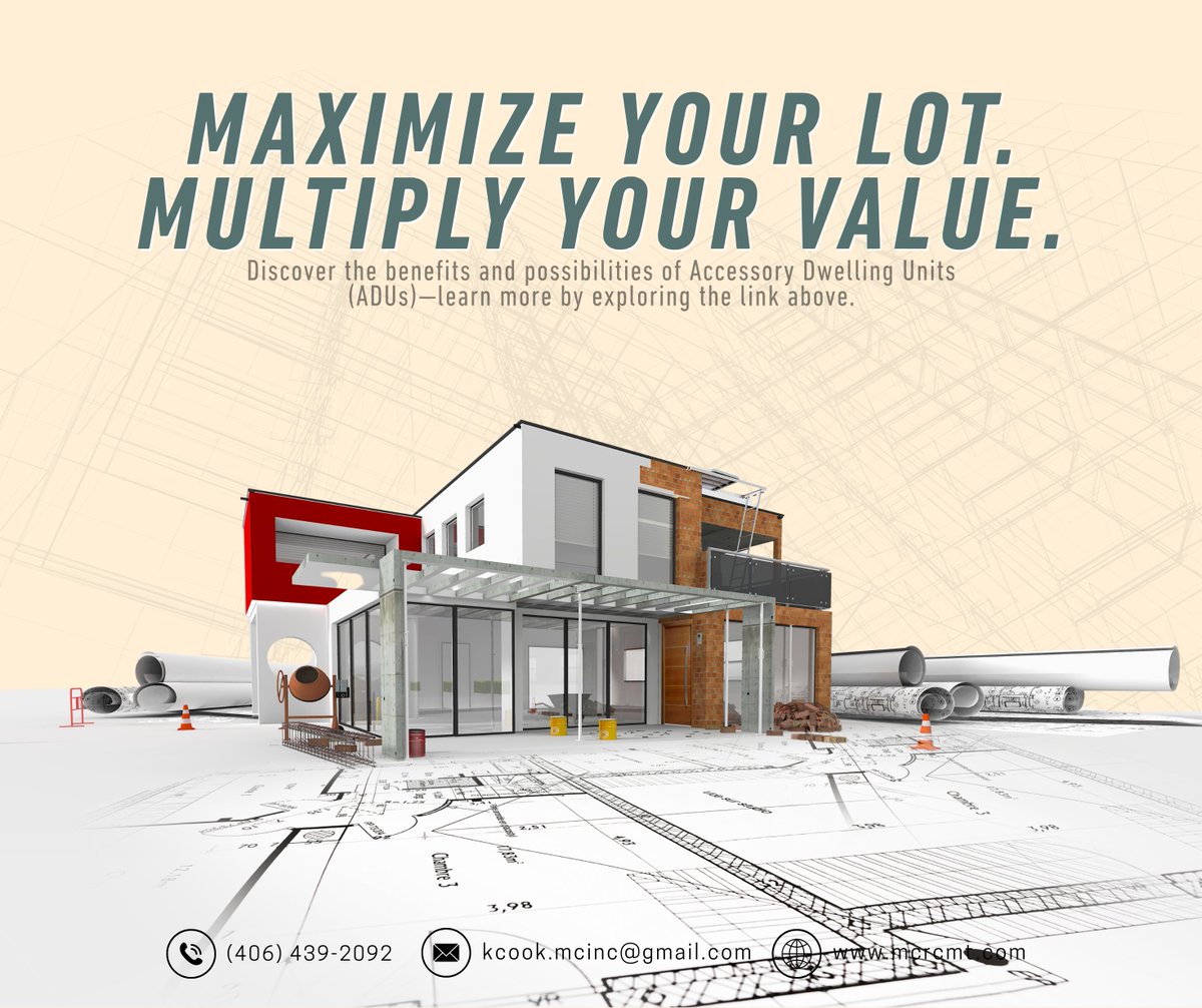 mcrcmt's tweet image. Maximize your space. Multiply your possibilities.

Your property has more potential than you think—an Accessory Dwelling Unit (ADU) can open the door to extra income, added living space, or a smart long-term investment. 
#ADU #HomeImprovement #SmartInvestment #PropertyValue