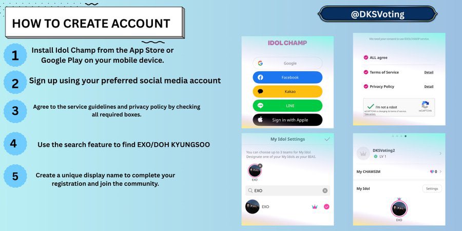 DKSVoting's tweet photo. IDOLCHAMP TUTORIAL https://t.co/ZYsIrvTQQS