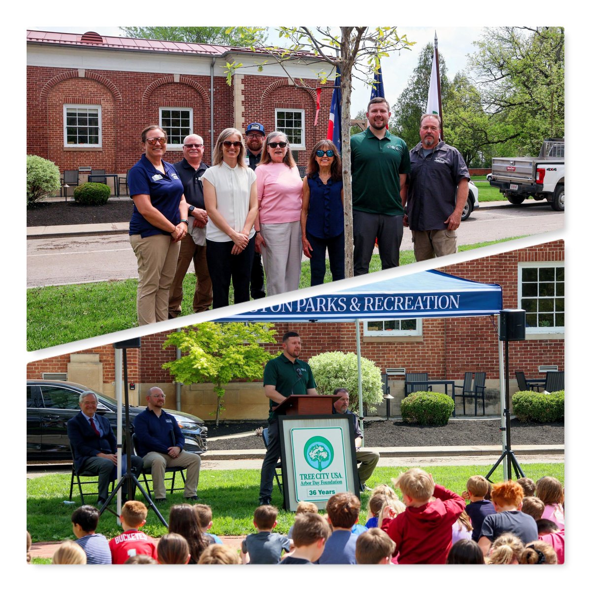 StoneEnvironmen's tweet photo. In celebration of Arbor Day, STONE’s own Alex Brown represented the Worthington Arbor Advisory Committee at the City of Worthington’s Arbor Day event. A great day to invest in the future of our community - one tree at a time! https://t.co/XqmjVhIRSm