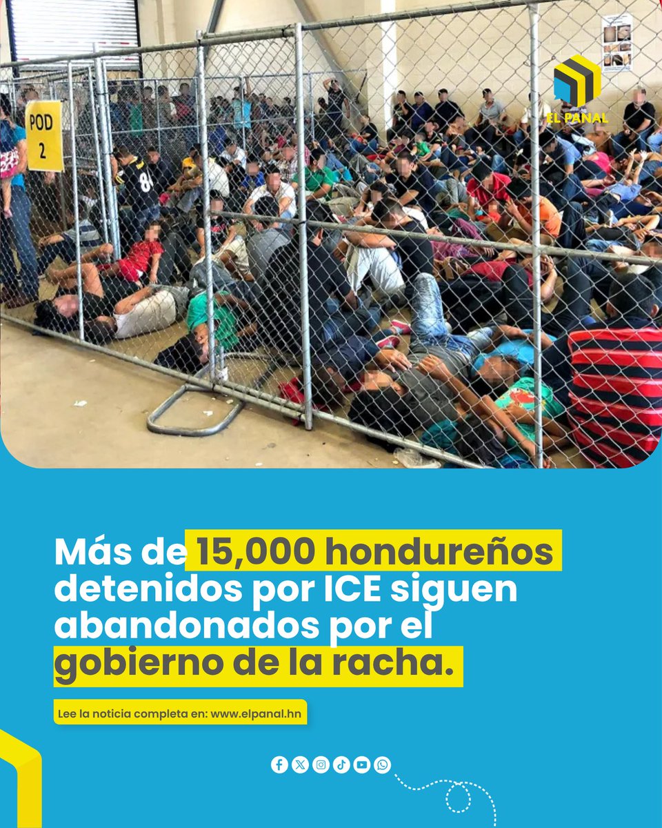 ElPanalMedia's tweet photo. 🚨 MÁS DE 15,000 HONDUREÑOS ABANDONADOS… Y NADIE RESPONDE.

Detenidos en EE.UU., encerrados en centros migratorios…
y con familias esperando noticias que no llegan.

💔 Historias que no salen en titulares:
👉 abandono
👉 incertidumbre
👉 silencio oficial de la racha.

📉 Mientras otros países activan defensa para sus ciudadanos,
hay miles de hondureños enfrentando solos el sistema migratorio.

🔥 La pregunta es incómoda: ¿quién los está defendiendo?

📖 Hay detalles que no te están contando.

Leé la nota completa aquí 👇🏼

https://t.co/ByHDLypThn⁠

#ElPanal #Honduras #Migrantes #ICE #DerechosHumanos #RealidadHN