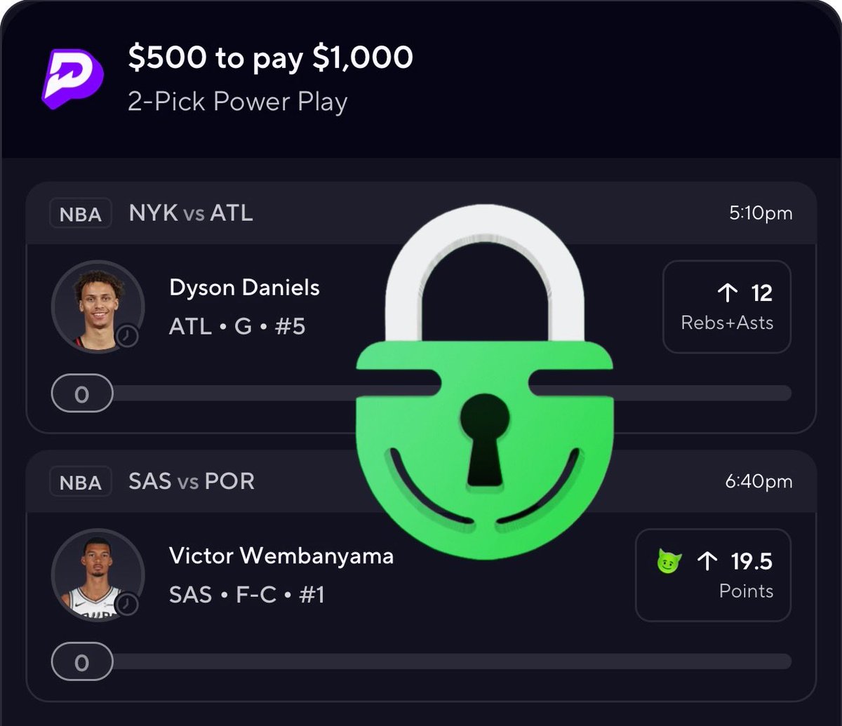 LevsLocks's tweet image. NBA POTD 🏀 Let’s go for 5 in a row! 👨‍🍳 If my parlay hits, I’ll send $50 via Cash App to one lucky person who likes and retweets this tweet! 🔥 Must like and retweet to enter. Let’s eat! 🍽️

#NBA #PrizePicks #Betting