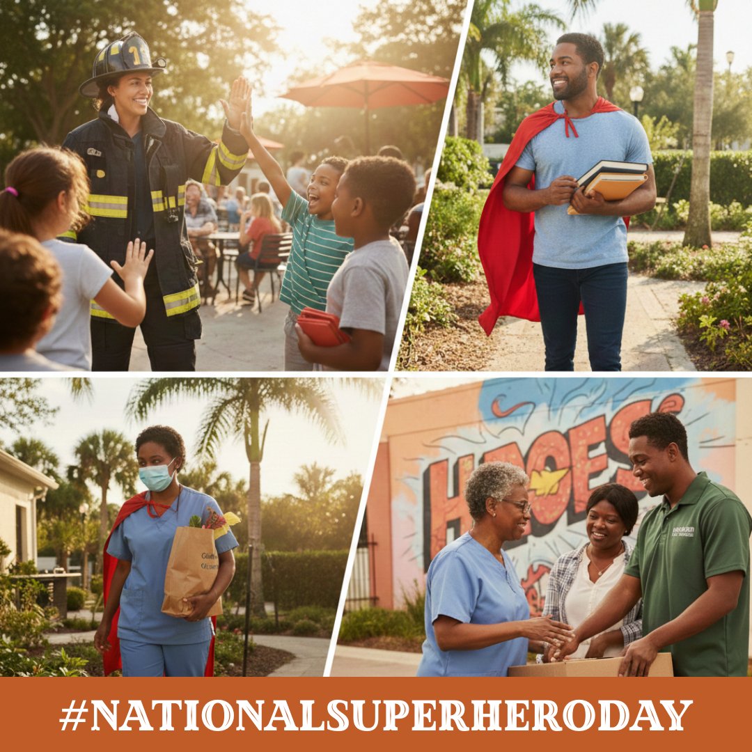 FedHwySS's tweet photo. Happy National Superhero Day! 🦸‍♂️🏙️

Today isn't just about the movies—it's about the local heroes who make our community great. From teachers and first responders to the neighbor who always lends a helping hand, we salute you!

We feel lucky to be part of such a heroic community. https://t.co/r2LuUokHu4