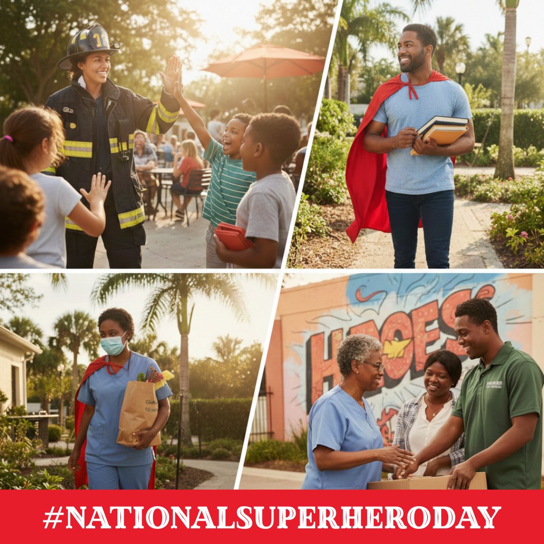 Sentry05's tweet photo. Happy National Superhero Day! 🦸‍♂️🏙️

Today isn't just about the movies—it's about the local heroes who make our community great. From teachers and first responders to the neighbor who always lends a helping hand, we salute you!

We feel lucky to be part of such a heroic community. https://t.co/TCQ6CO2w87