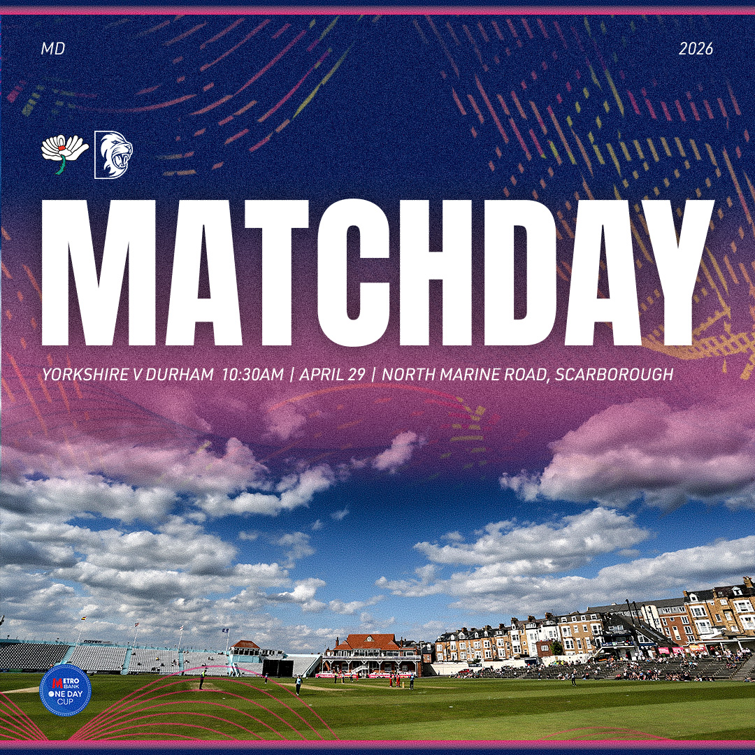 DurhamWomen_'s tweet image. 𝗠𝗔𝗧𝗖𝗛 𝗗𝗔𝗬    

🆚 Yorkshire 
🏟️ North Marine Road, Scarborough
🏆 @onedaycup 
⏰ 10:30am  
📲 Durham Cricket Match Centre

#ForTheNorth