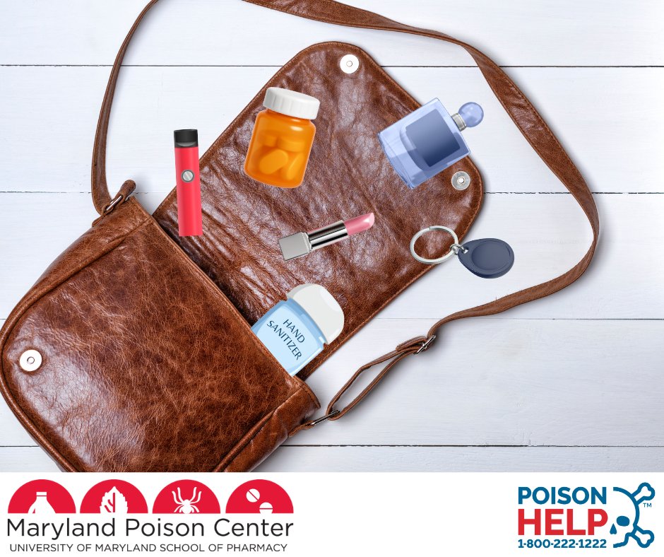 What's hiding in your bag could be more dangerous than it looks. Everyday  items we carry can pose serious risks, especially for curious kids. Keep  your bag out of reach and call