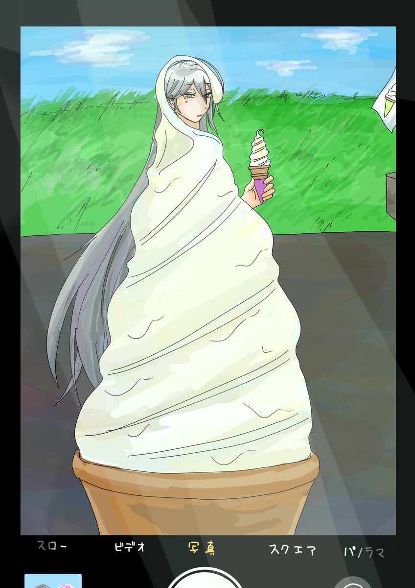 lashu_lasshu's tweet photo. #RAMxJAK_1hour
【お題】「旅」「ソフトクリーム」
お題お借り致しました！

　Sweet Wedding dress https://t.co/XUYYl3V8Eb