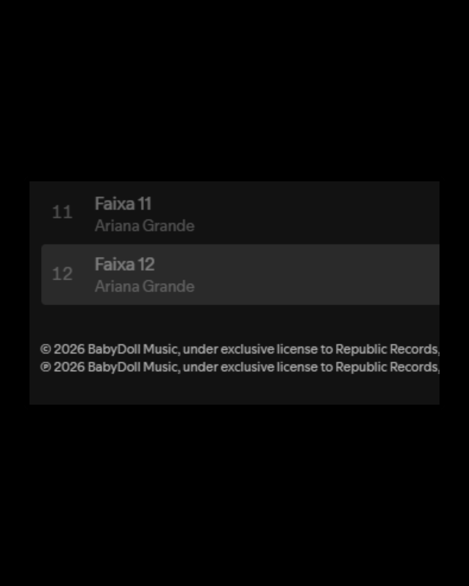Tracklist tweet media