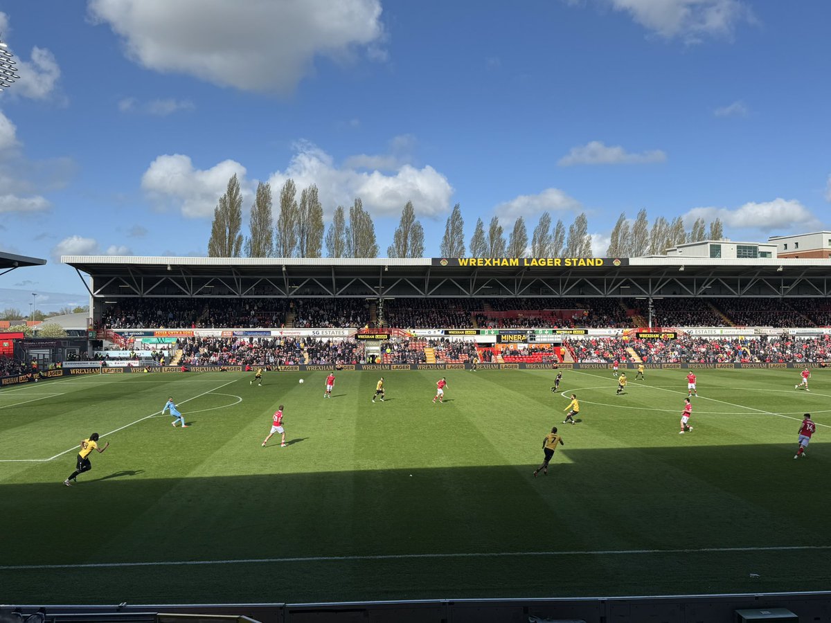 hoppingwxm's tweet photo. Off to Wrexham today (18/04/2026)
League game
STōK Cae Ras - Championship Table
🔴 Wrexham 2 - 0 Stoke City 🟡 (HT2-0)
10,641 in attendance
@Wrexham_AFC
#EFL #Groundhopping #Wales #England #Wrexham #Stoke #Peldroed #Football #voetbal #futbol #chickenbaltichronicles https://t.co/QFl0uadOho