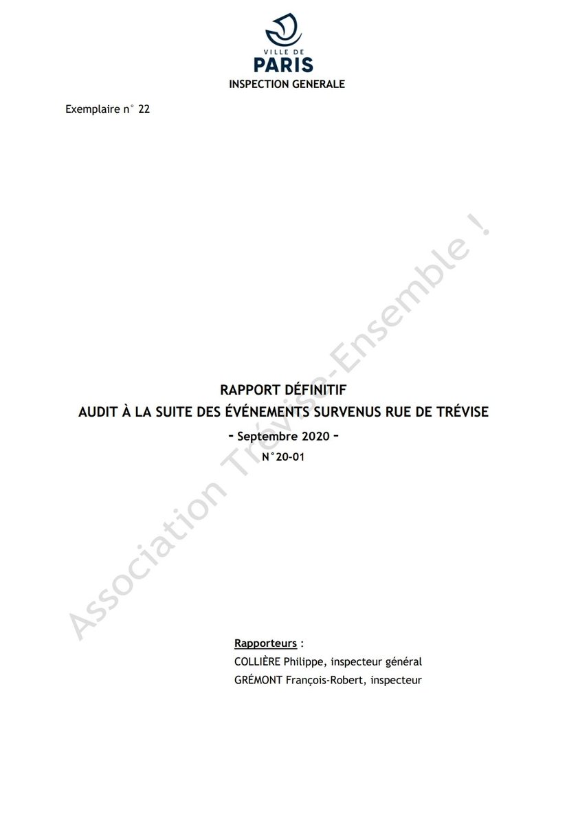 <a href="/TransparenceCit/">Transparence Citoyenne</a> <a href="/Navarraise/">Navarre</a> Profitez-en pour demander celui-là ⬇️
Ce roman de science-fiction caché aux Parisiens, qui l'ont payé, explique la gestion d'un simple affaissement de chaussée qui a fait exploser tout un quartier.
Ces 2 audits doivent être rendus publics.
#périscolaire 
#ruedetrevise