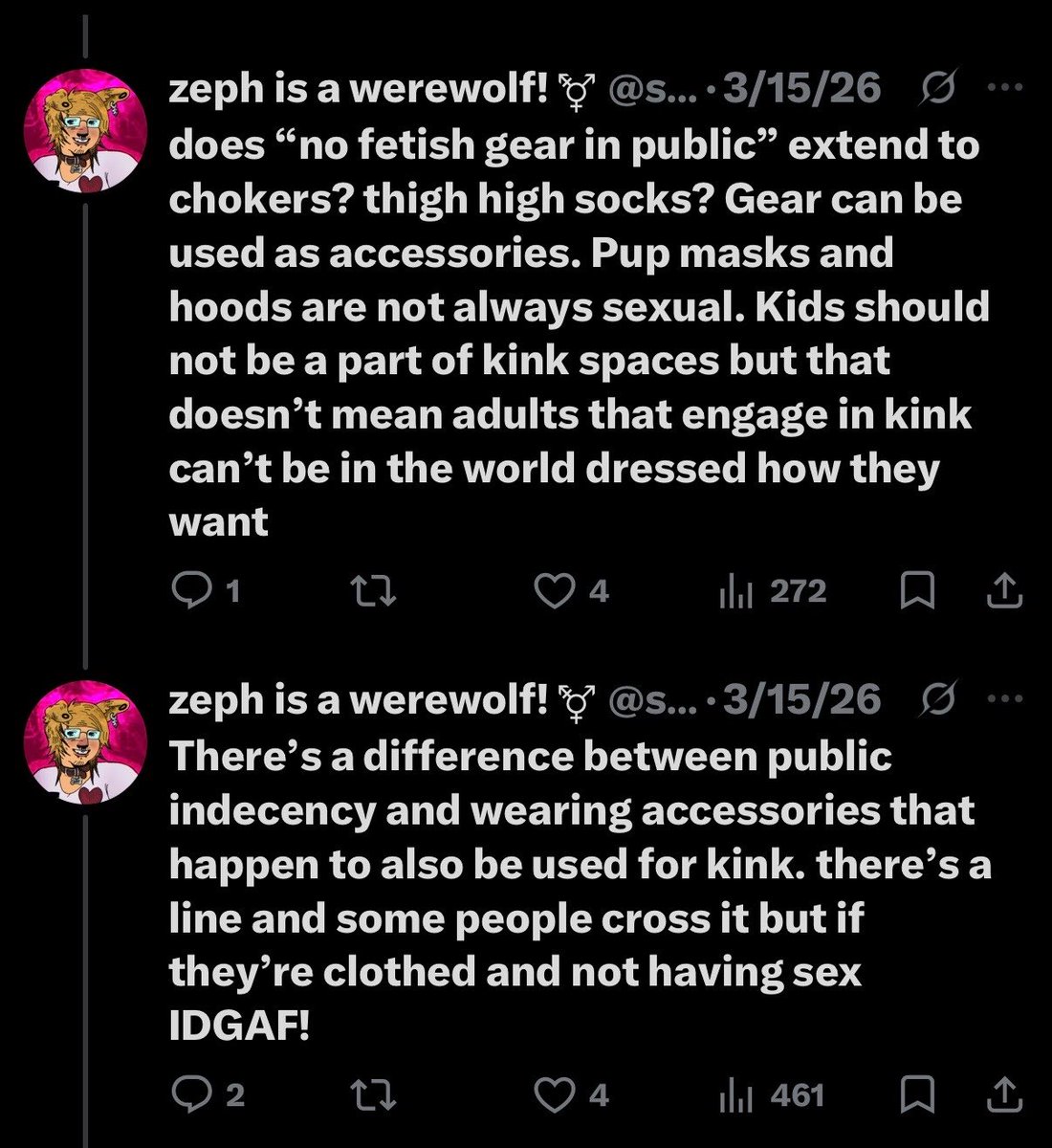 zeph is a werewolf! ⚧︎ tweet media
