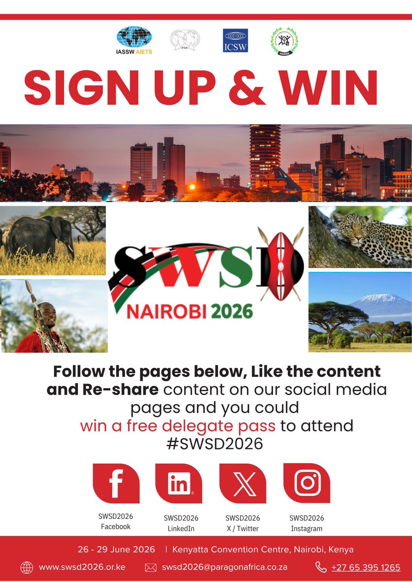 swsdke_2026's tweet image. 🚨 Competition Time! Win a FREE delegate pass to #SWSD2026! 🌍To enter:

✅ Follow our pages
✅ Like this post
✅ Reshare this competition
Don’t miss your chance to join us in Nairobi! 

#Harambee #MeetInKenya