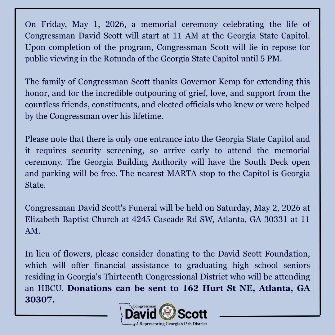 Rep. David Scott tweet media
