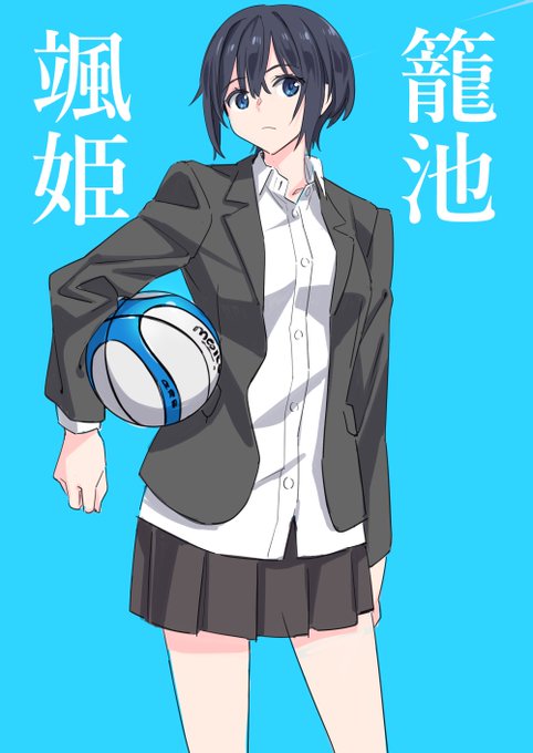 友人が考えたバスケガールを描いてみた 颯姫と書いて「さつき」と読むそうな