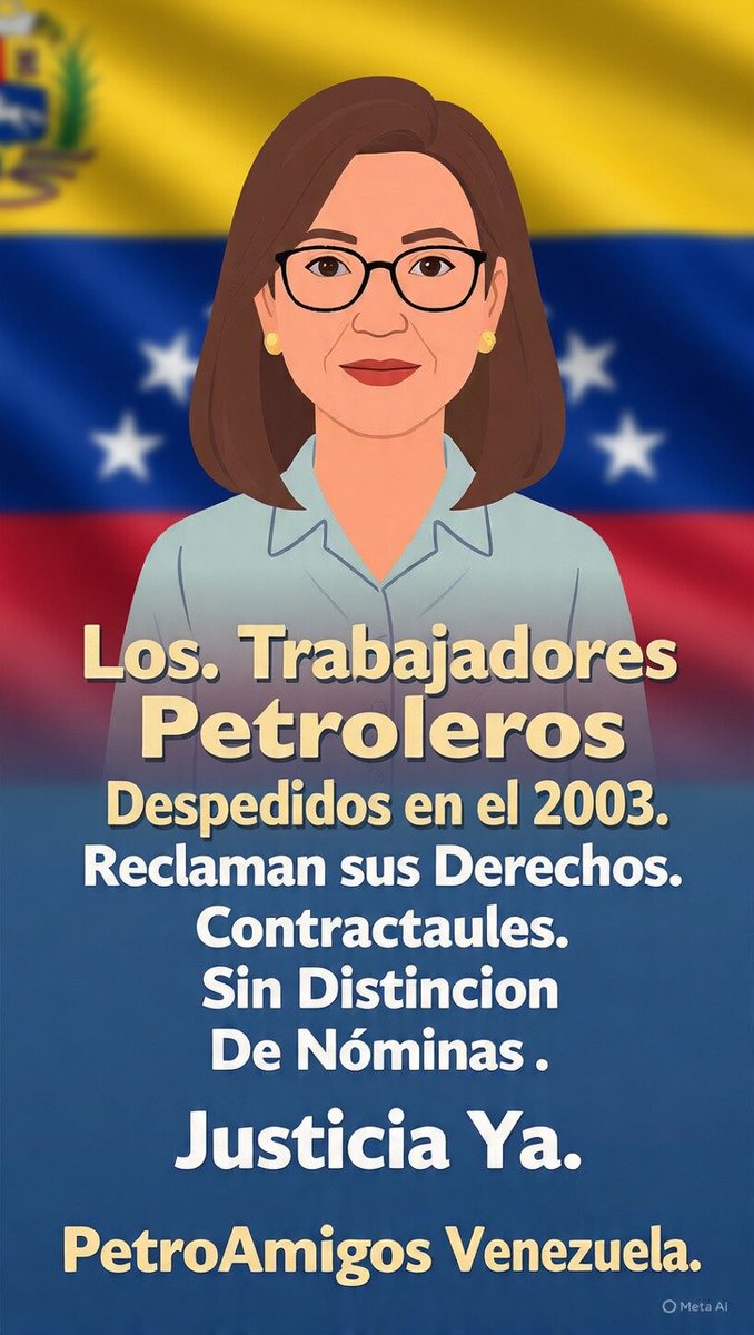 petroamigosvzla's tweet photo. 🔥 La lucha no ha terminado. La memoria vive. 🔥
Han pasado más de dos décadas desde el 2003, pero la injusticia no prescribe.
A todos los miembros de 📌 PETRO-AMIGOS VENEZUELA y la CORPORACIÓN CENTRAL PETRO-AMIGOS VENEZUELA:
⚠️ Nuestros derechos contractuales siguen en pie — sin distinción de nóminas. 
Lo que nos pertenece, nos pertenece. Y vamos a cobrarlo.
🗣Somos una sola voz. Un solo objetivo. Una sola causa. 
👇 Comparte esta publicación. Que nadie olvide. Que nadie baje la guardia.
✊ Trabajadores Petroleros Despedidos 2003 | Unidos por Justicia
Cada compartir es un voto por la justicia.

X: @petroamigosvzla  
Email: petroamigosvzla@gmail.com

#DignidadParaLosPetroleros
#HeredamosSuDignidad
#LaLuchaContinúa
#GeneraciónRelevo
#PDVSANoEstaQuebrada
#PetroAmigosVenezuela
#PetroAmigosVzla 
#GeneracionesUnidas 
#HeredamosSuDignidad 
#RVIA
#FamiliasOlvidadas
#JusticiaLaboral
#JusticiaLaboral2026 
#PetroAmigos 
#PDVSA 
#23AñosEsperando
#23AñosDeInjusticia
#SCOTUS
#DelawareCourt
#Citgo
#JudgeLeonardStark
#JudgeJenniferHall
#OFAC
#CIDH
#JudgeKatherinePolk
#Crystallex
#HolocaustoPetrolero
#QueremosCobrar
#RetuiteaPorLaJusticia
#CitgoEsDeVenezuela
#NoMásSilencio
#SomosPetrleros
#kilometro_internacional
#HumanRights
#JusticeMatters
#TransitionalJustice
#Accountability
#TruthAndJustice
#WorkersRights
#LaborRights
#NoToImpunity
#RightToCompensation
#SocialJutisce
#BreakingNews
#ShareTheTruth
#StandUpForRights
#WeWillNotBeSilenced
#citgosale
#justice
#PDVSAWorkers 
@TheJusticeDept
@SecRubio
@marcorubio
@MaElviraSalazar
@SenKaine
@MariaCorinaYA
@EdmundoGU
@VenteVenezuela
@calderonberti
@Reuters
@Forbes
@business
@nytimes
@washingtonpost
@WSJ
@CNN
@ABC
@CBSNews
@NBCNews
@ElNacionalWeb
@cocando
@carlaangola
@Simonovis
@MiguelContigo
@dplacer
@apolitikoyt
@Norbey_Marin_
@AleMarcanoS
@JRP140
@la_katuar
@PattyPoleo
@ElPitazoTV
@venevision
@VenevisionTV
@DiesbaloEs65059
@penaof
@isidralopenza18
@pablo240351
@sanchezac1961
@yida1920
@osro1910