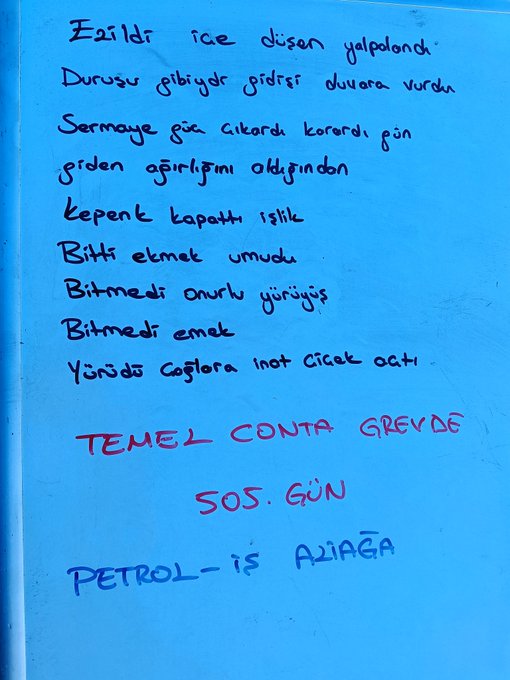 DemirerTemel's tweet photo. #İşçiSınıfınınMücadelesiDurdurulamaz
@temelcontagrev 505. Gün
#TemelConta İşçilerinin yanınızdayız
#İsmailCemÖzkan
#SelamOlsunİşçiSınıfına
#GenelGrev
#Grev
#GenelGrevGenelDireniş
#DayanışmaYaşatır
#EldenElePaylaşalım
#SınıfMücadelesi
#WorkersoftheWorldUnit
#SınıfDayanışması https://t.co/uAaoHrTsOp