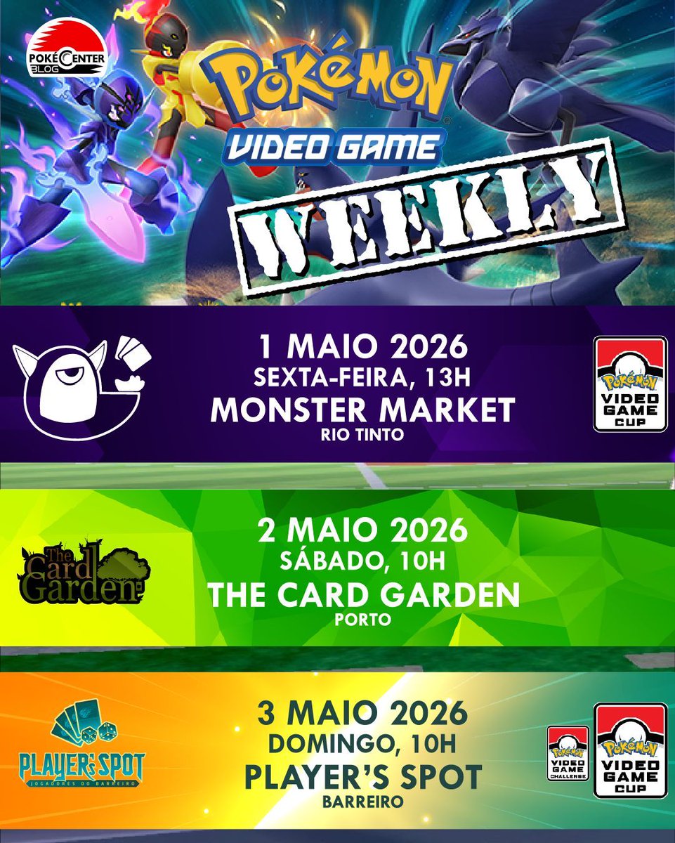 PokeCenterBlog's tweet photo. Consulta abaixo os eventos de VGC a decorrer esta semana.
Detalhes completos na imagem 👇
🔗 Para mais informações e atualizações, link para o Discord na bio. https://t.co/t7AWUr9Ieo